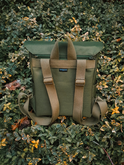 plecak zielony - mimozy