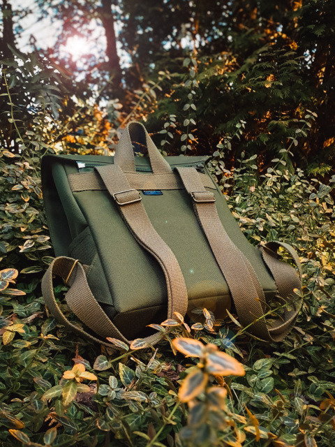 plecak zielony - mimozy