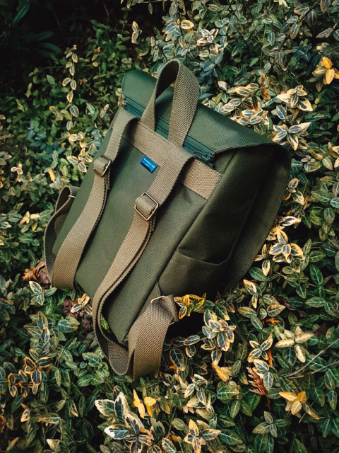 plecak zielony - mimozy