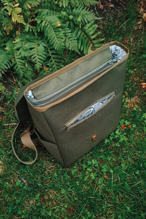 plecak zielony - mimozy