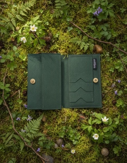portfel - śpiąca sarna / zielony